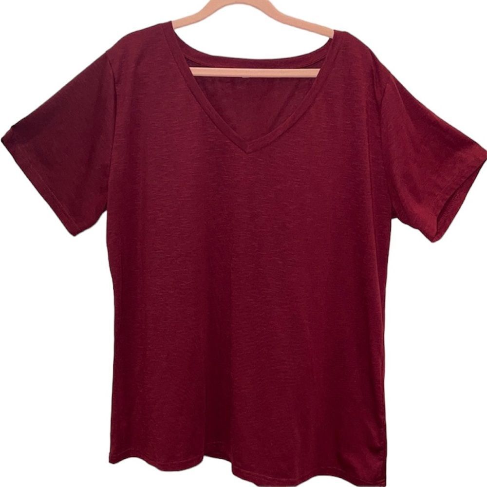 Simple tee V Neck Tunic shirt Size XXL
